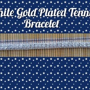 White Gold Plated Tennis Bracelet